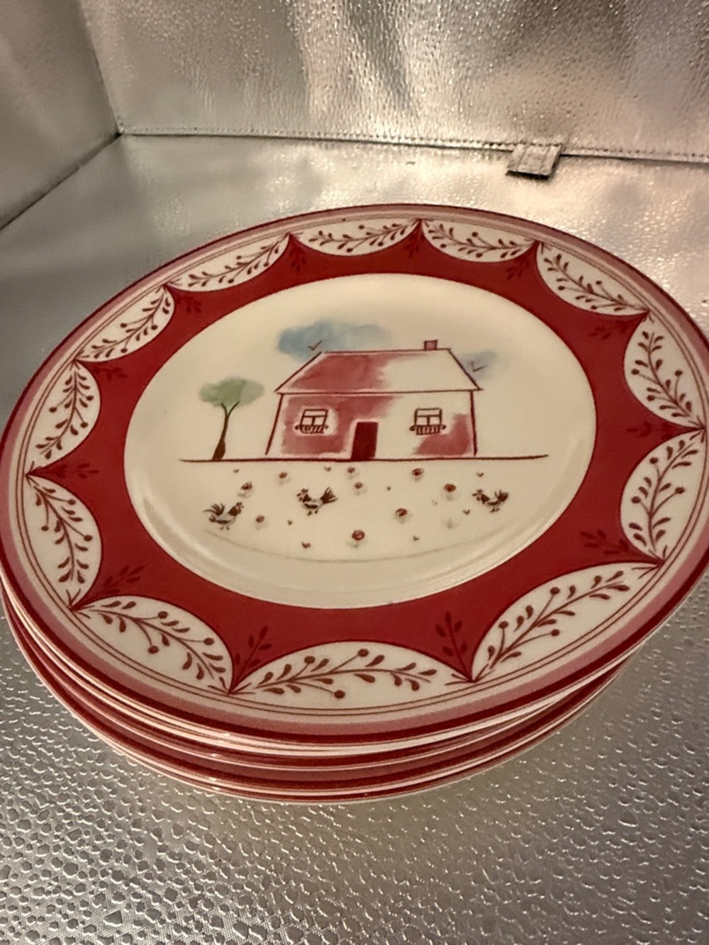 Vintage Johnson Brothers “Farmyard Chic” Salad Plates in a Farmyard pattern - Picture 2 of 16